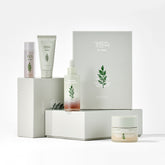 A skincare gift set from Artemisia, including various products displayed in front of a white box with the brand's logo.